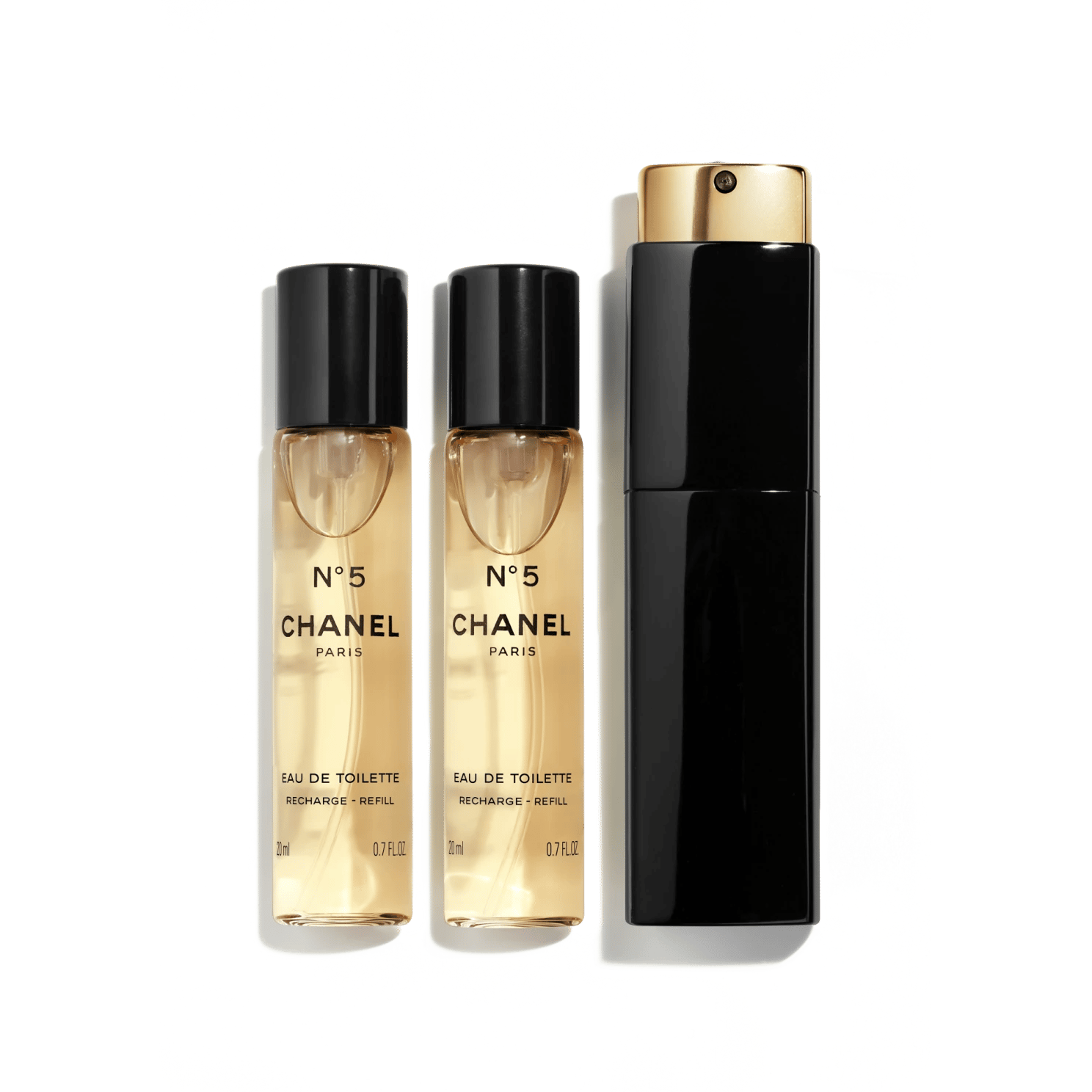Eau De Toilette Chanel N°5 + 2 rimbushje , 3 x 20 ml